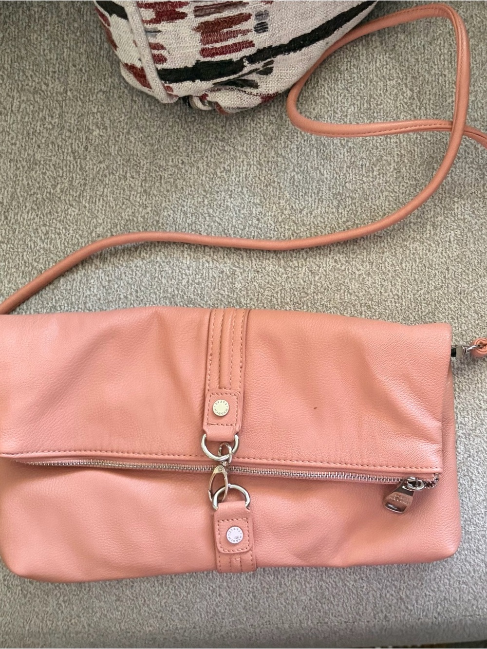 Steve Madden Peach Leather Crossbody Clutch - Women's Convertible Bag